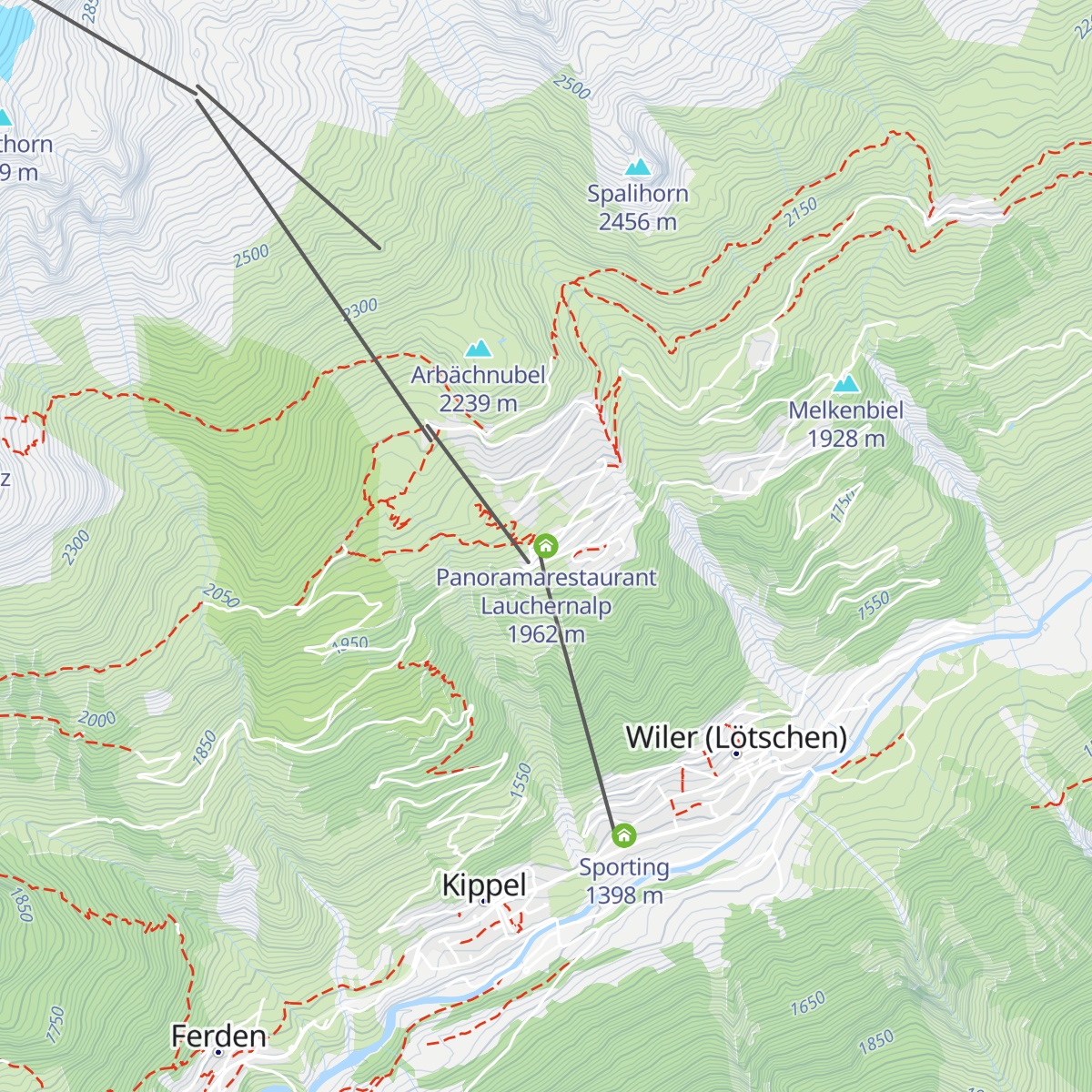 Panoramarestaurant Lauchernalp map
