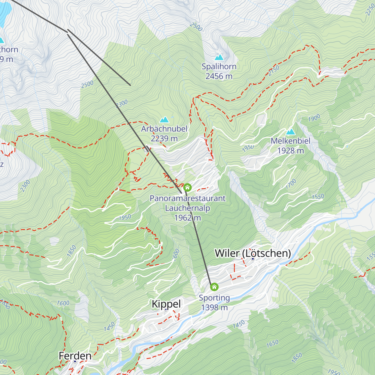 Panoramarestaurant Lauchernalp map