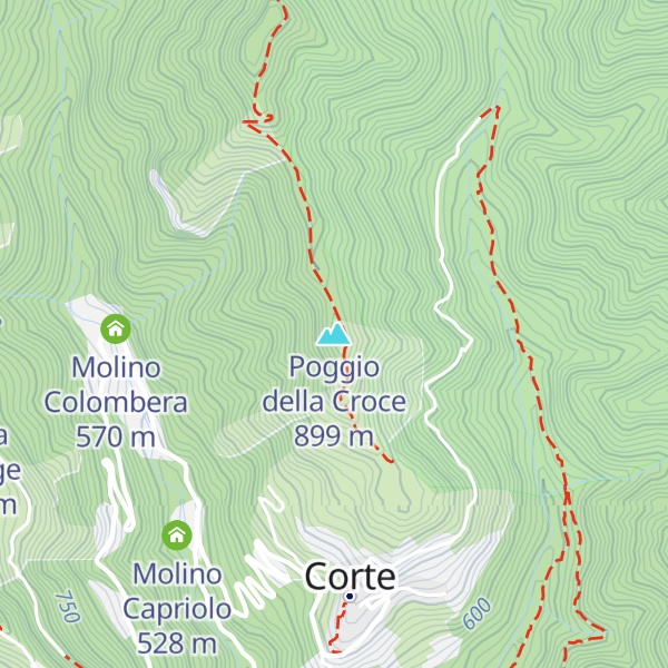 Map of Poggio della Croce