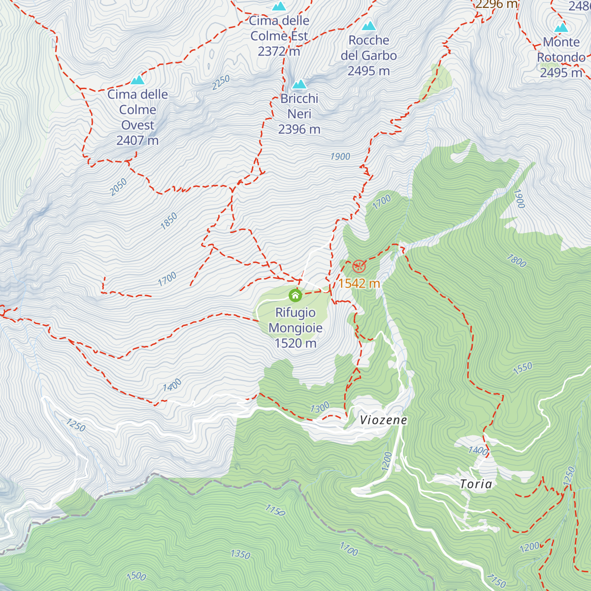 Rifugio Mongioie map