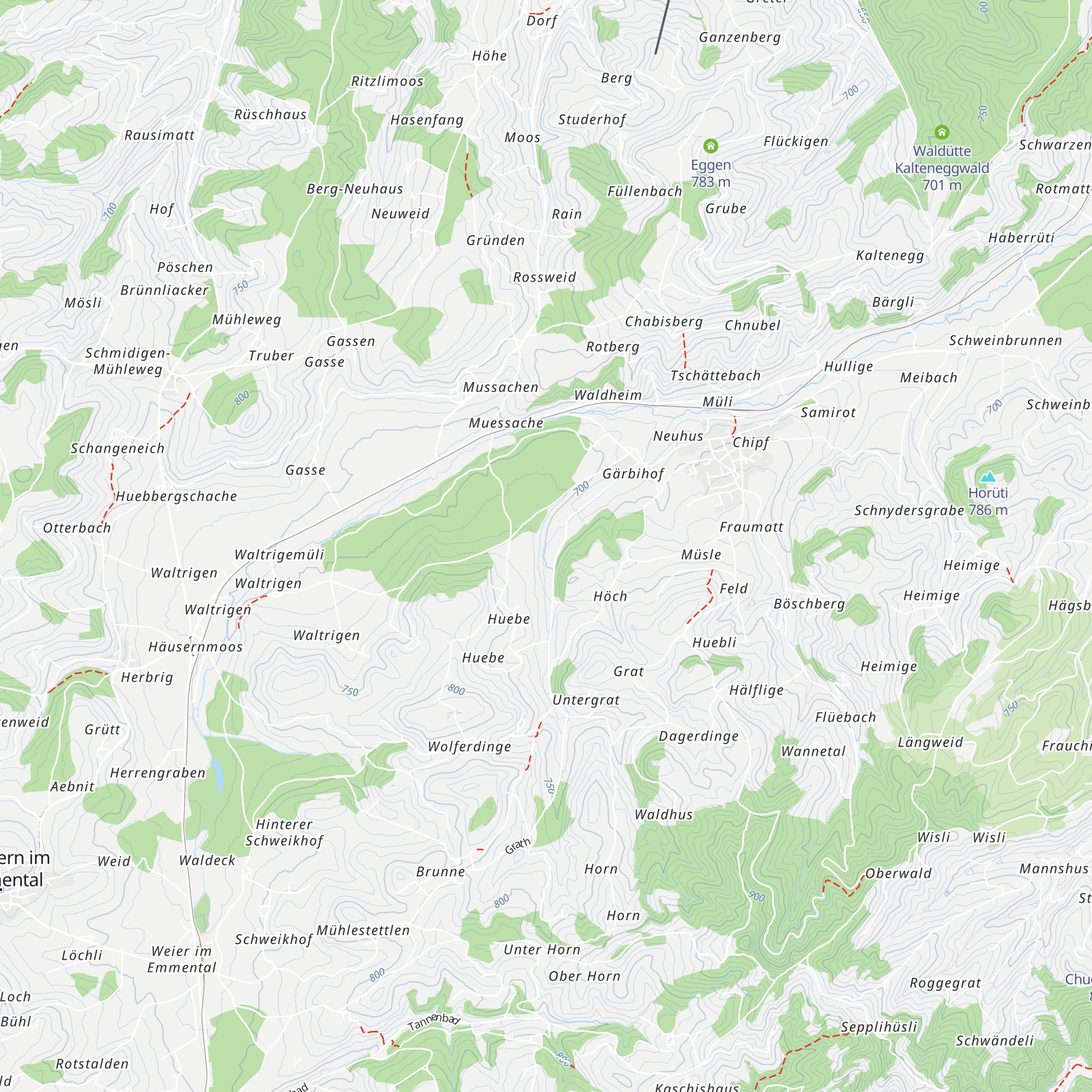 Hornusser Dürrenroth map