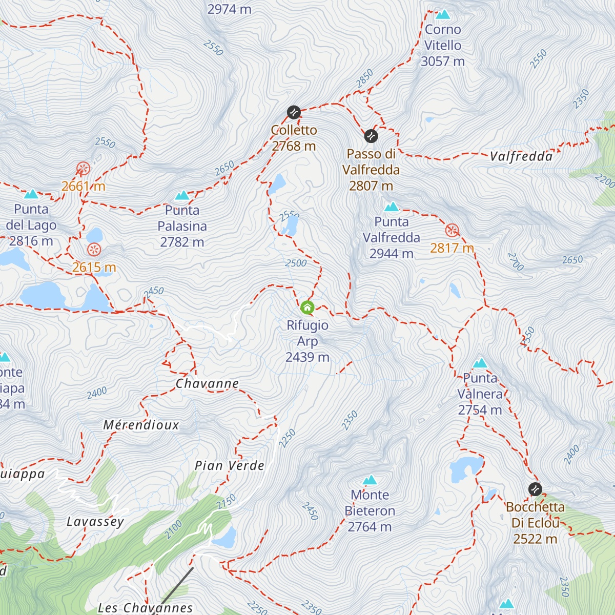 Rifugio Arp map