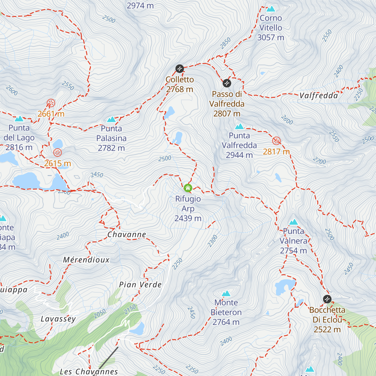 Rifugio Arp map