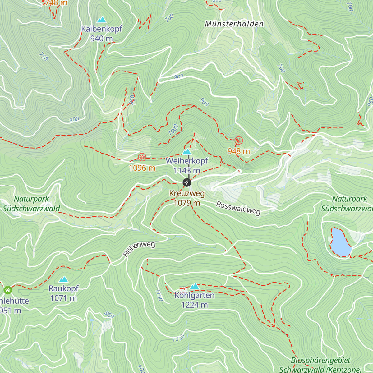 Kreuzweghütte map