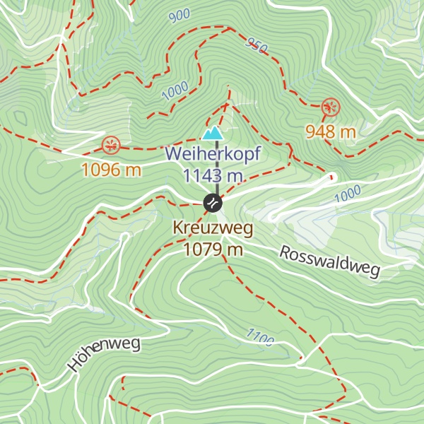 Map of Kreuzweghütte