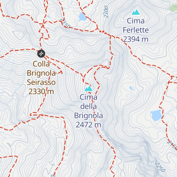 Map of Cima della Brignola