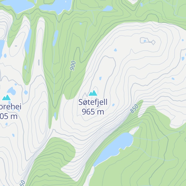 Map of Søtefjell