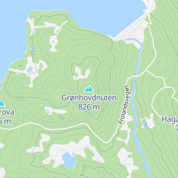 Map of Grønhovdnuten
