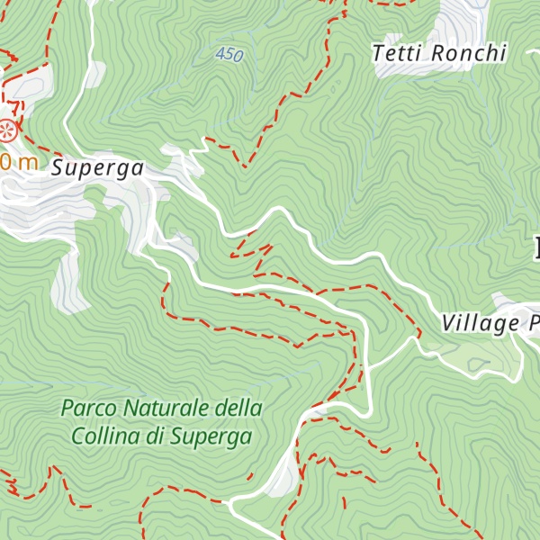 Map of Bric del Duca