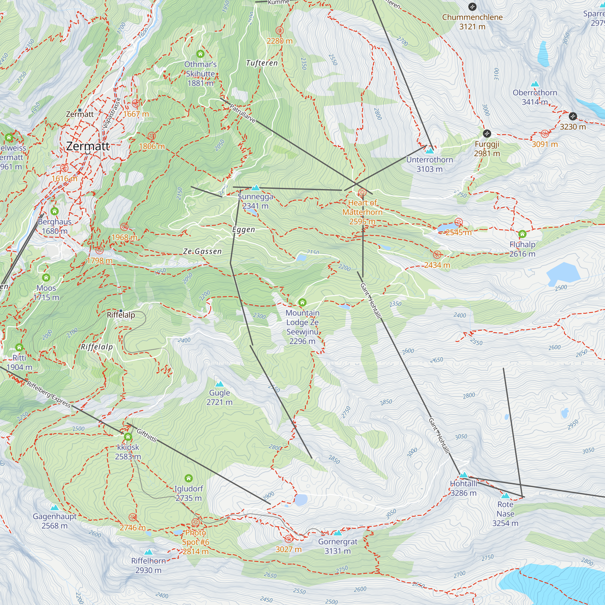 Mountain Lodge Ze Seewjinu map