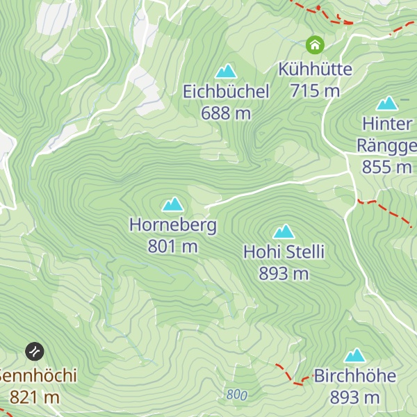 Map of Waldhütte Hornen