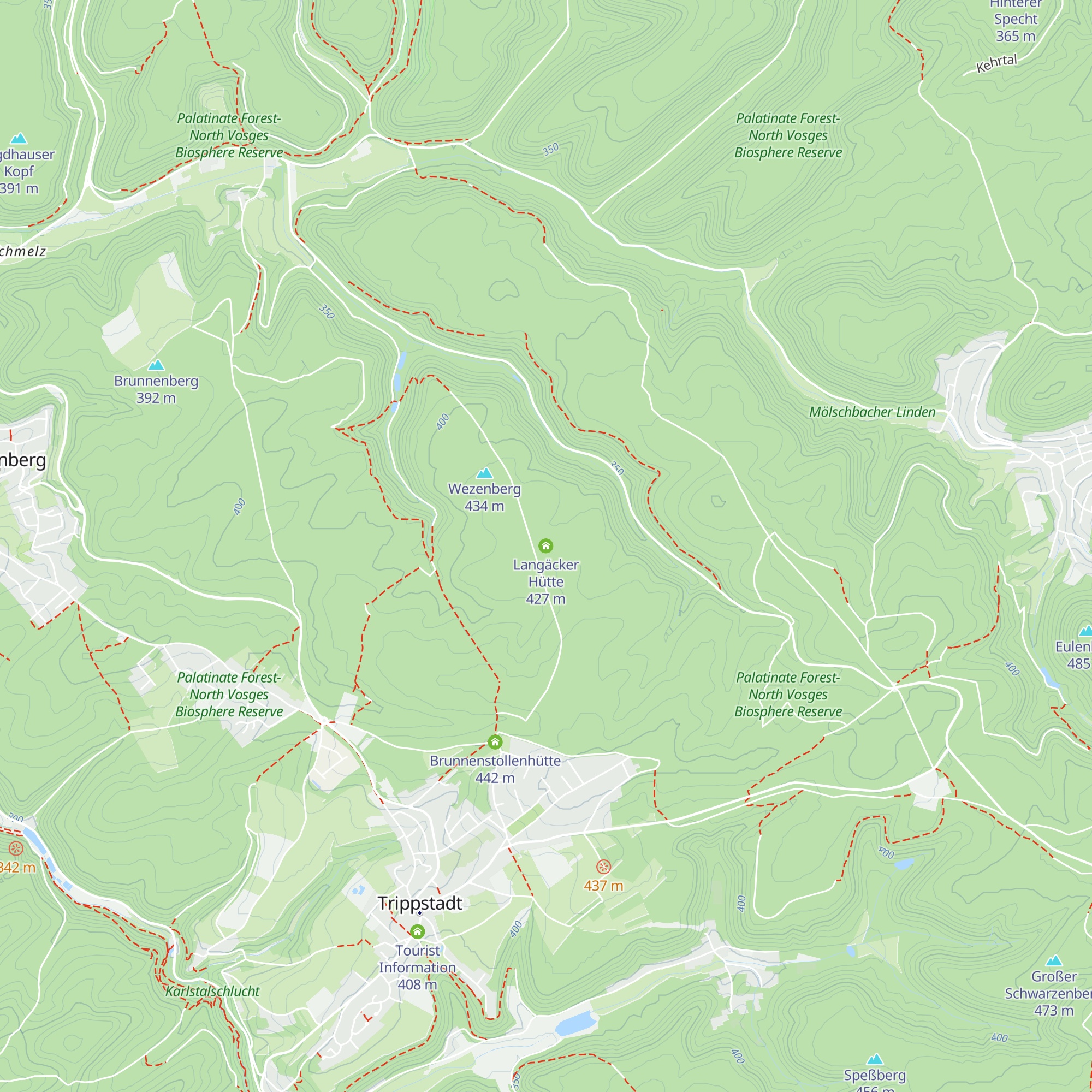 Langäcker Hütte map