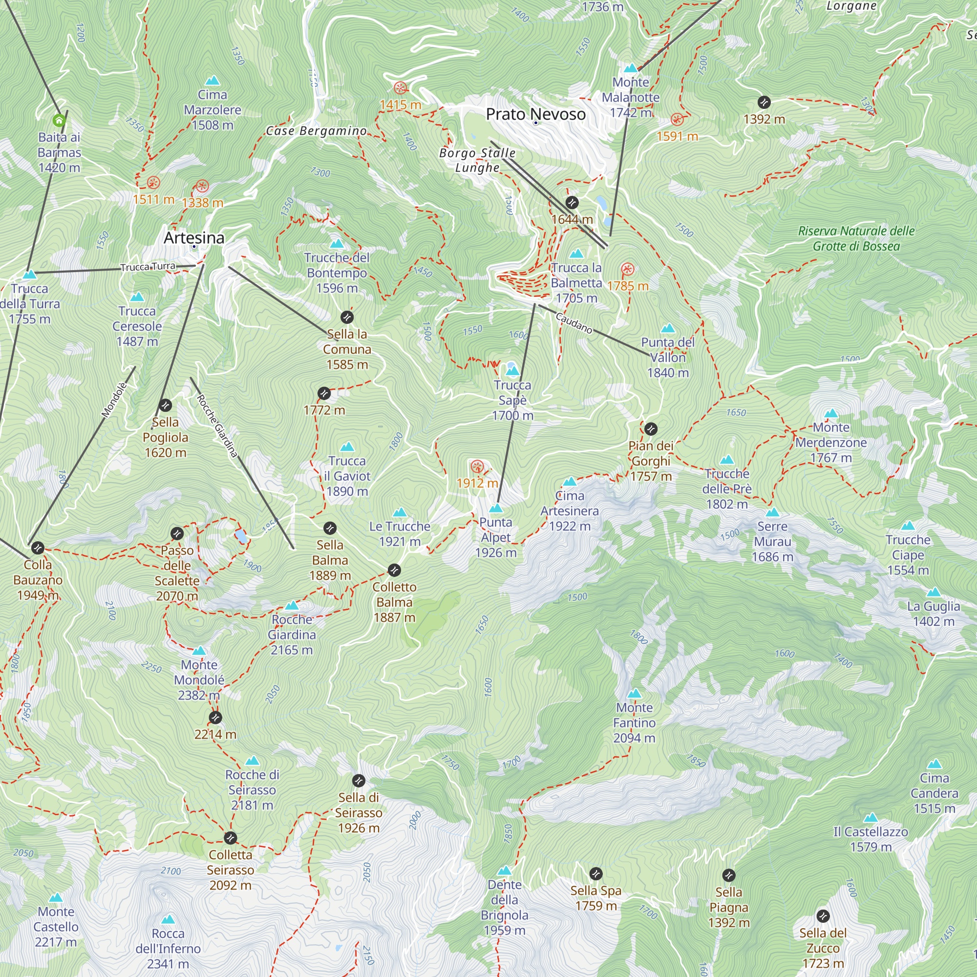 Baita del Rosso map