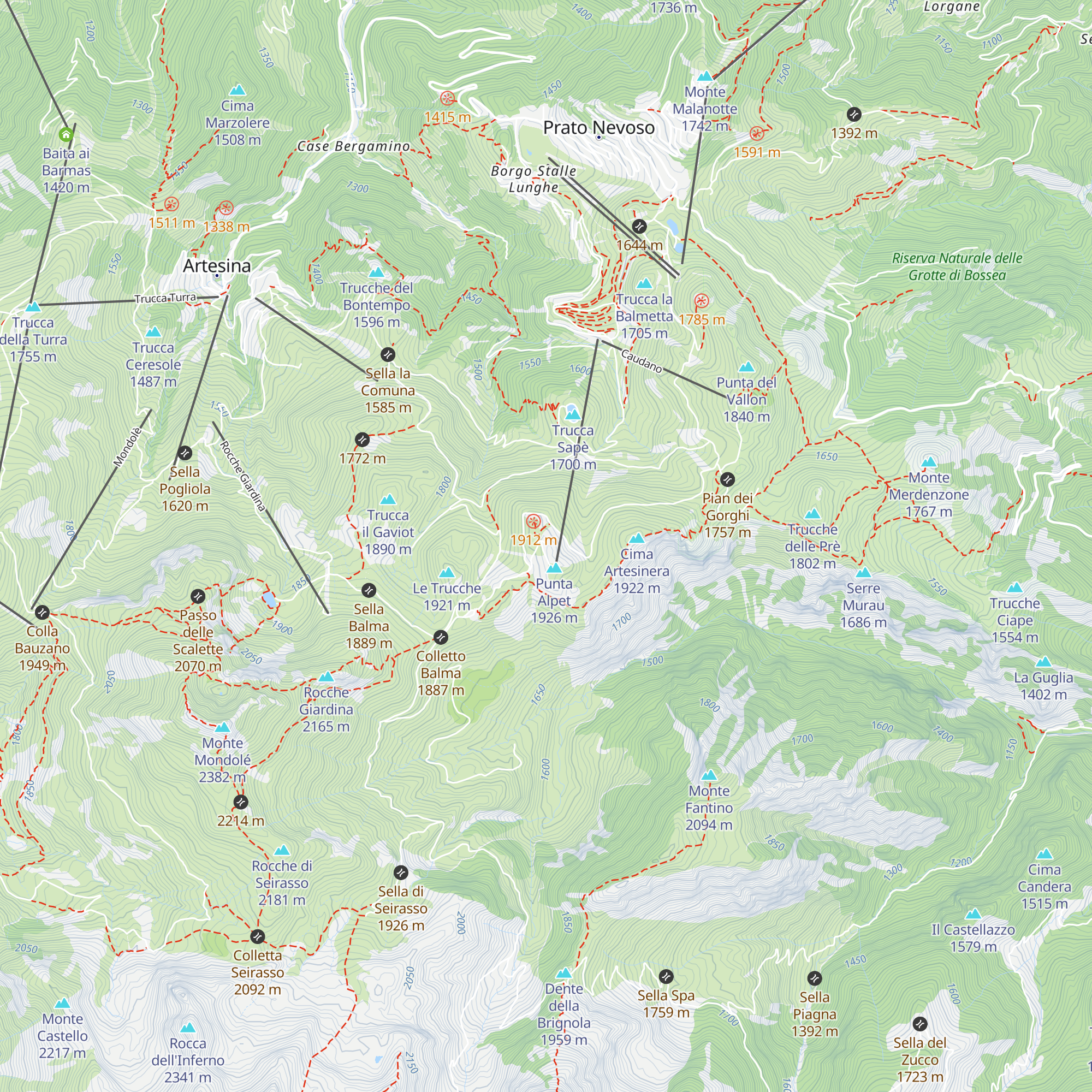 Baita del Rosso map