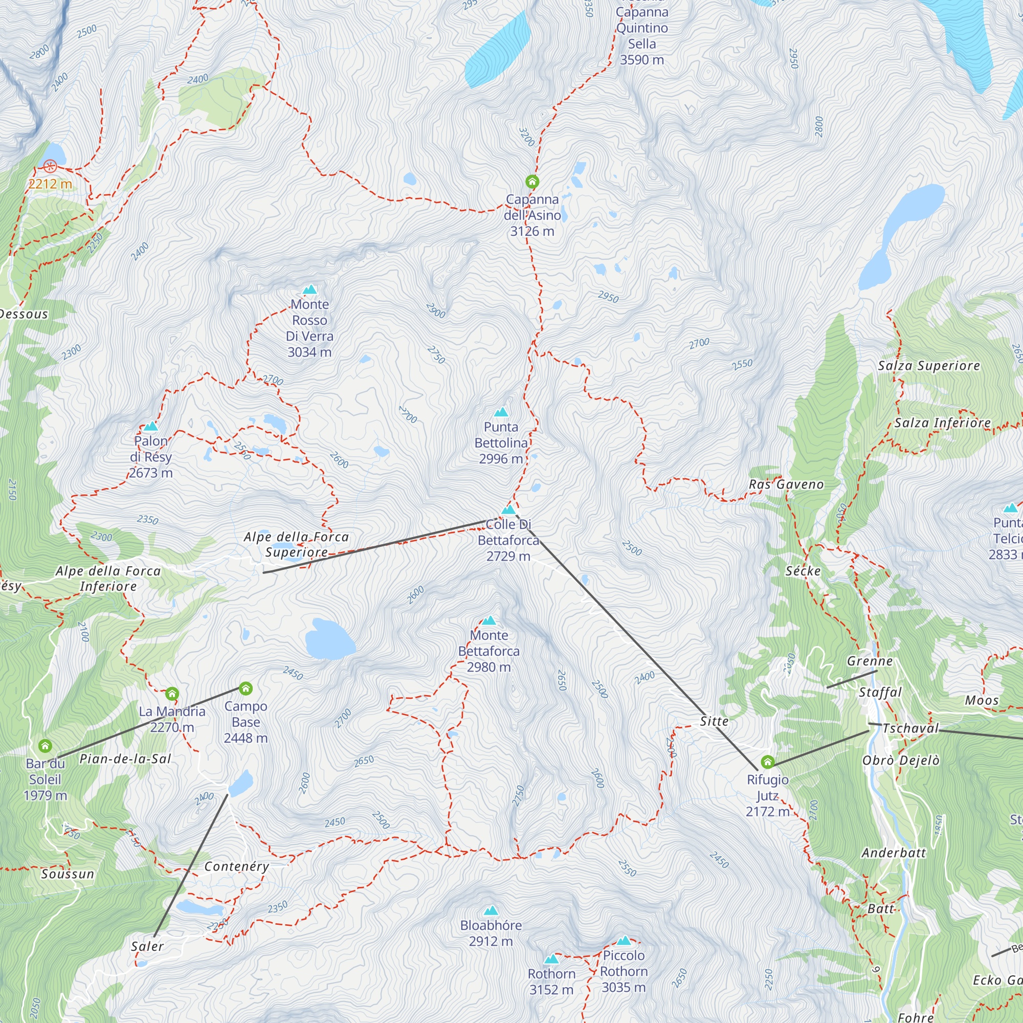 Ristoro Colle Bettaforca map