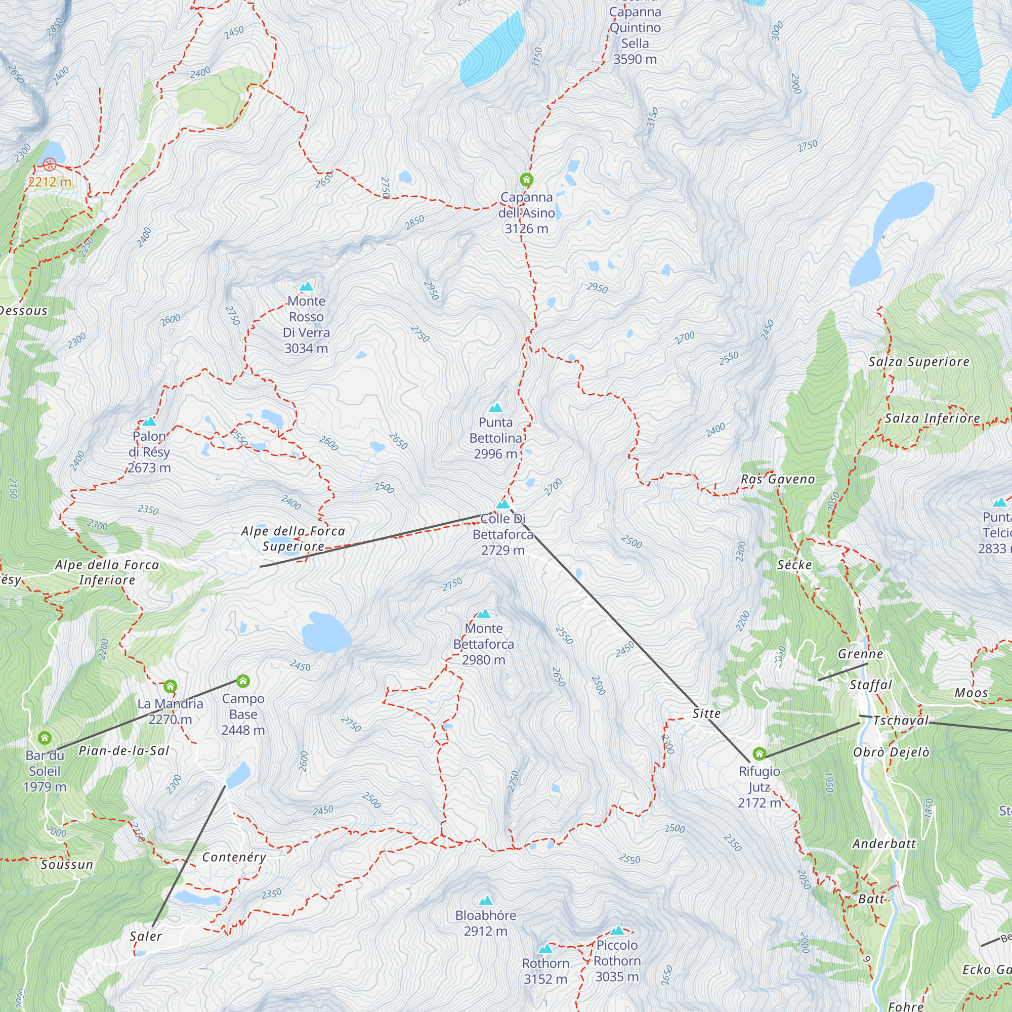 Ristoro Colle Bettaforca map
