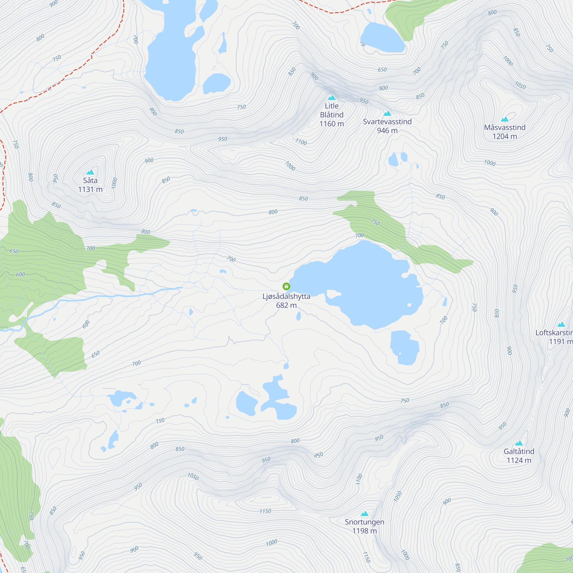 Ljøsådalshytta map