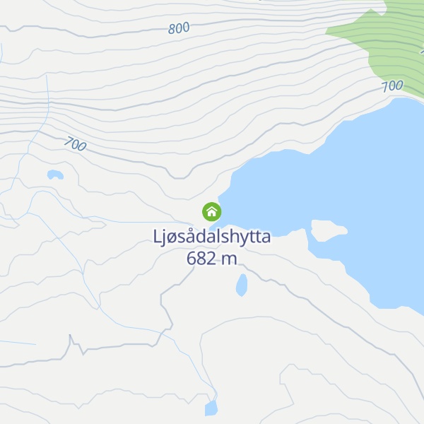 Map of Ljøsådalshytta