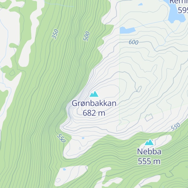 Map of Grønbakkan