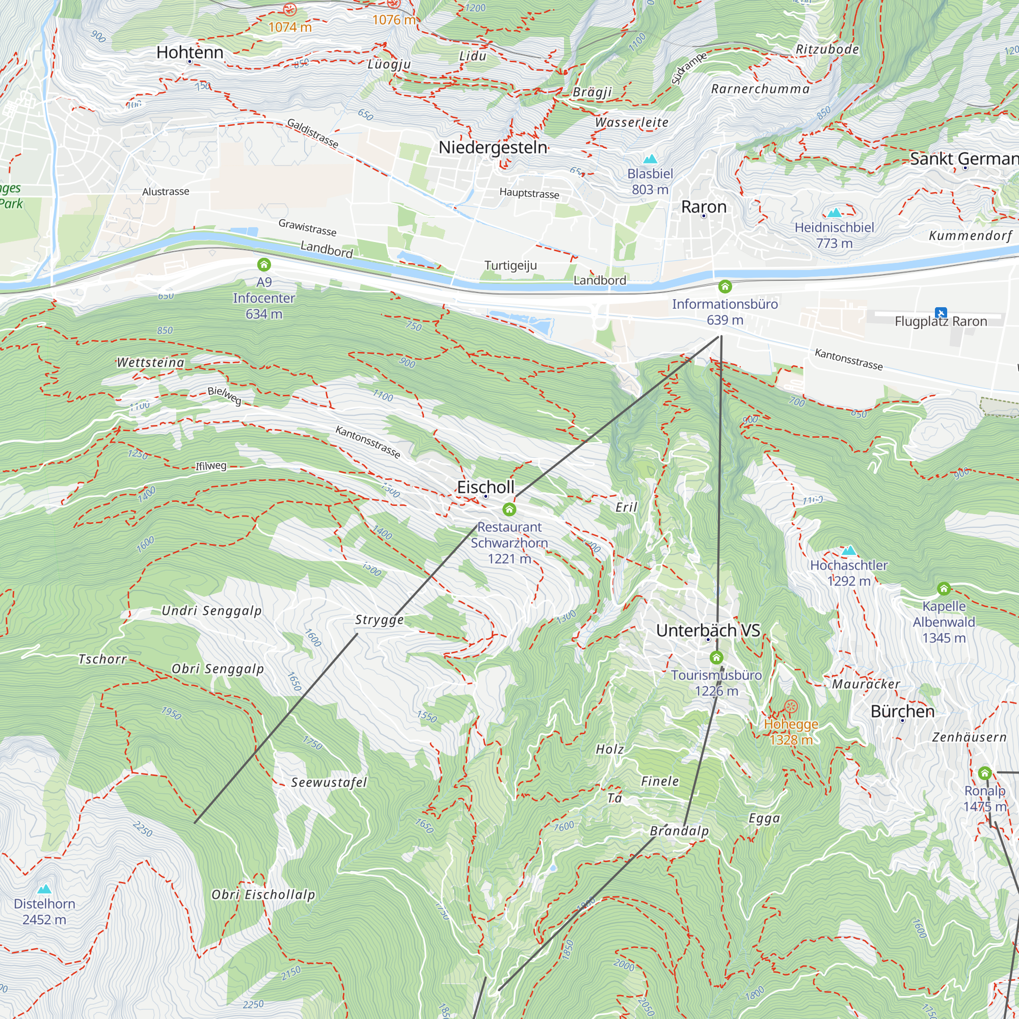 Restaurant Schwarzhorn map