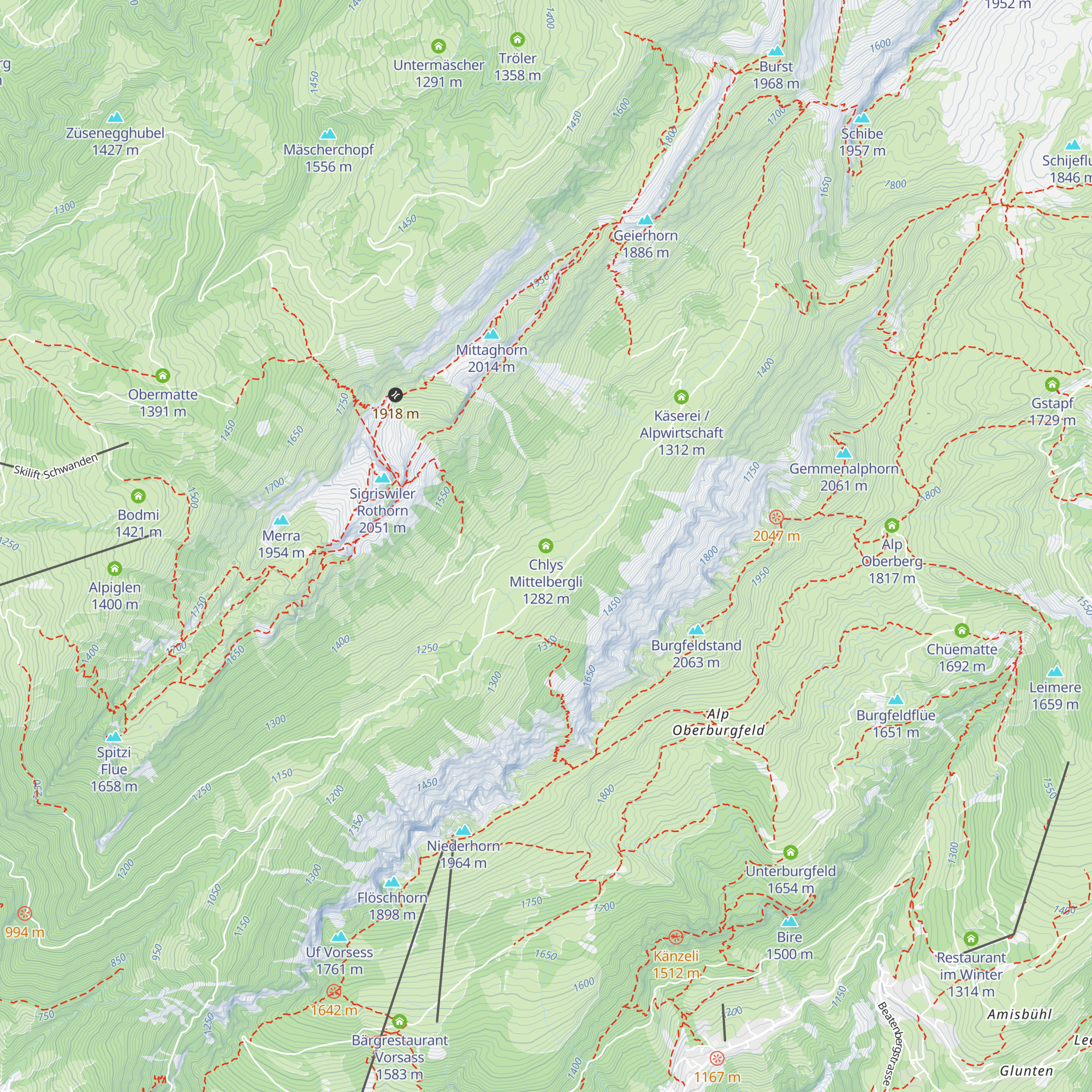 Chlys Mittelbergli map
