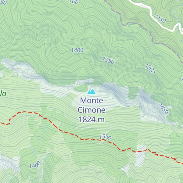 Map of Monte Cimone