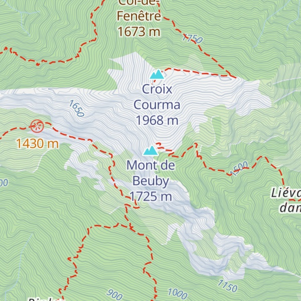 Map of Mont de Beuby
