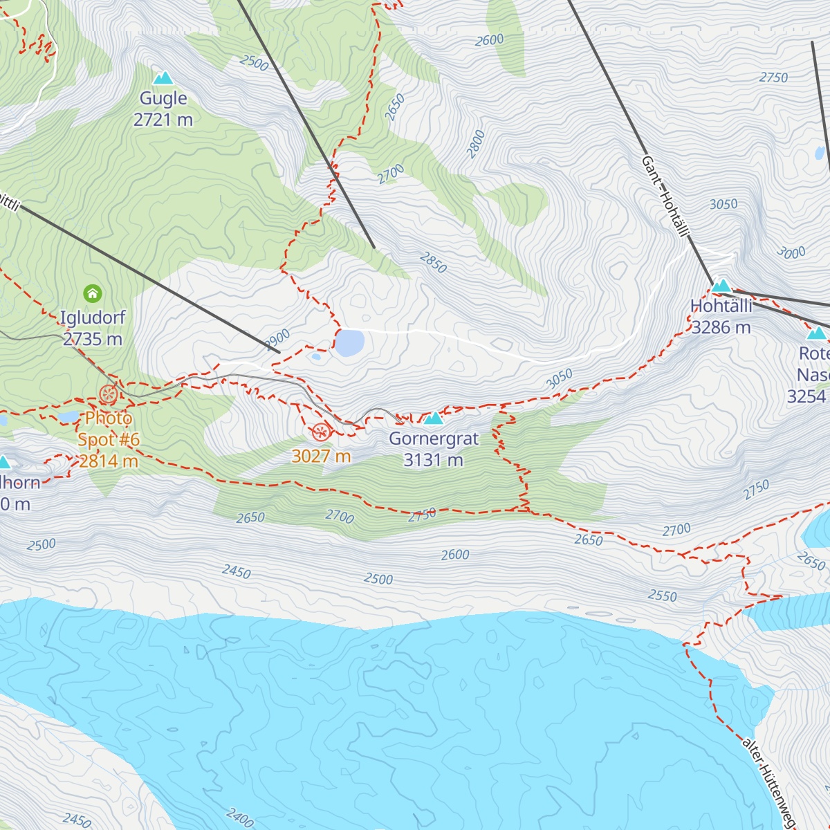 Kulmhotel Gornergrat map