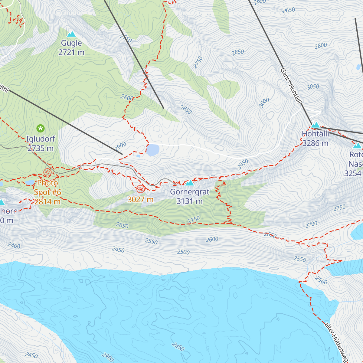 Kulmhotel Gornergrat map