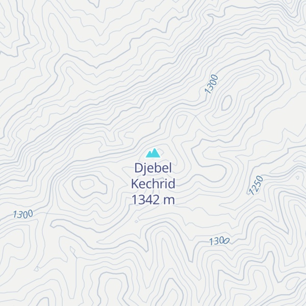 Map of Djebel Kechrid