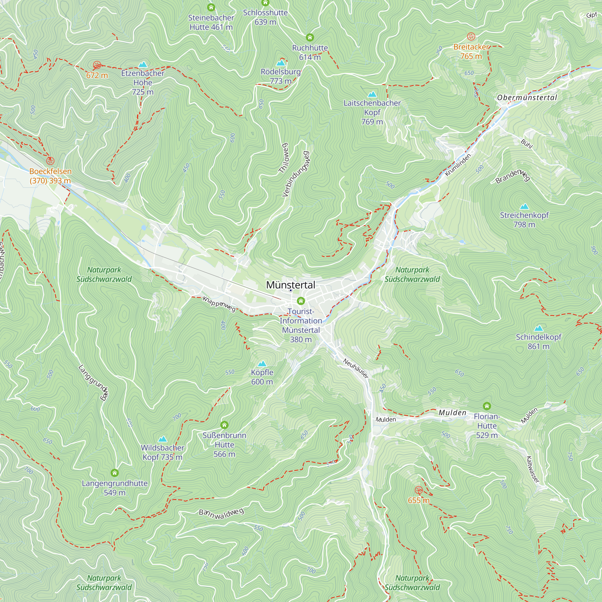 Tourist-Information Münstertal map
