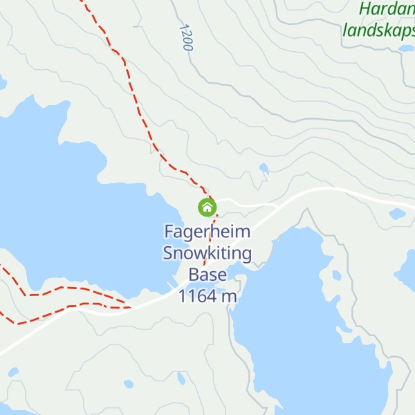Map of Fagerheim Snowkiting Base