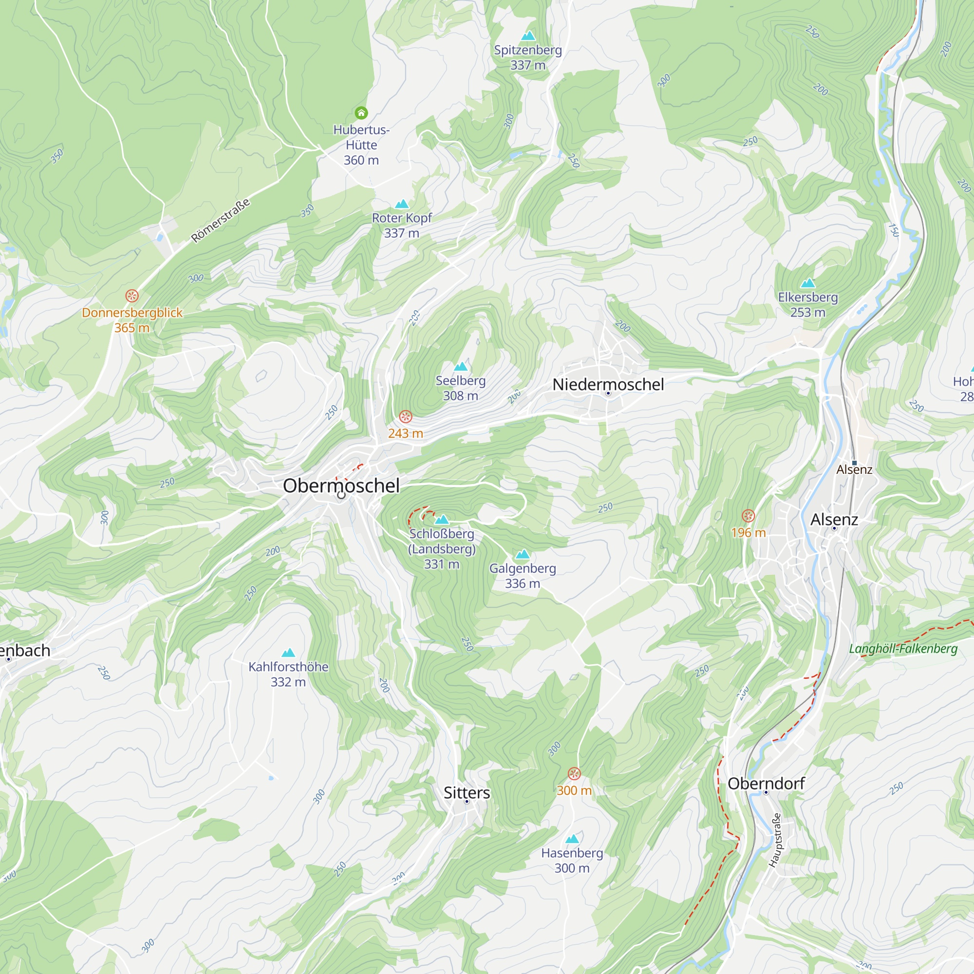 Landsberg-Hütte PWV map