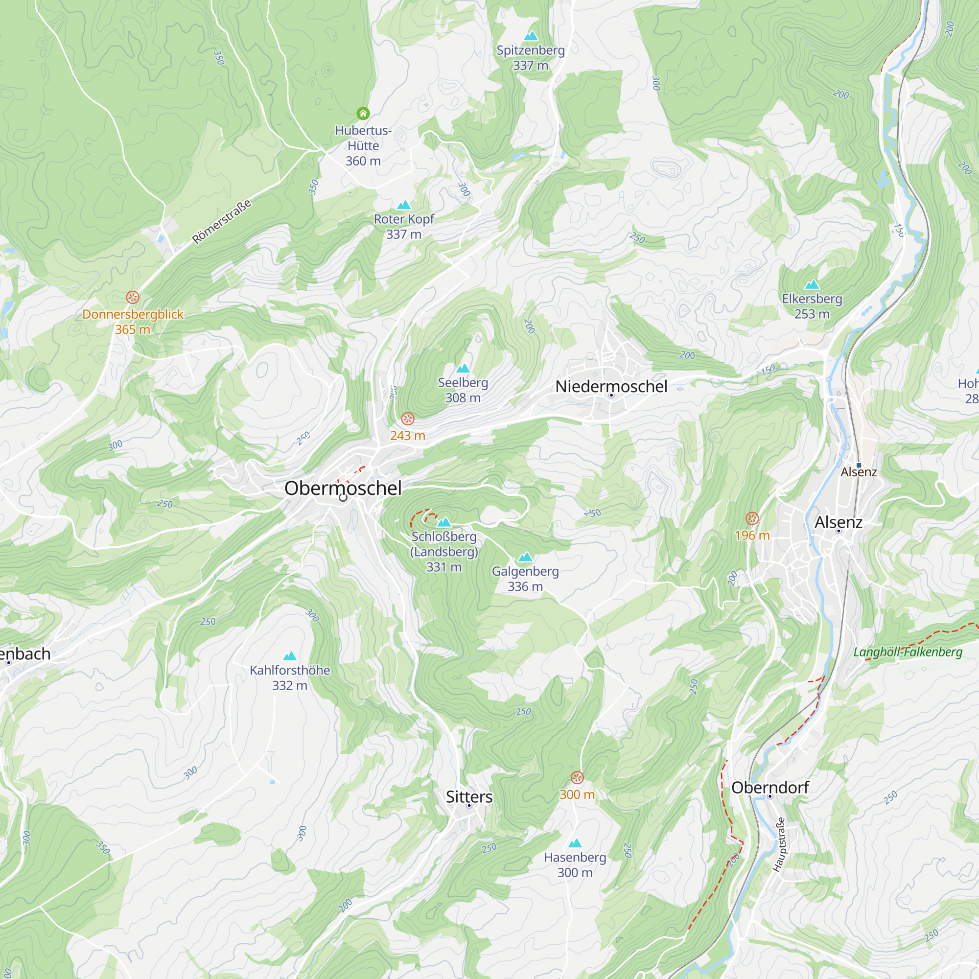 Landsberg-Hütte PWV map
