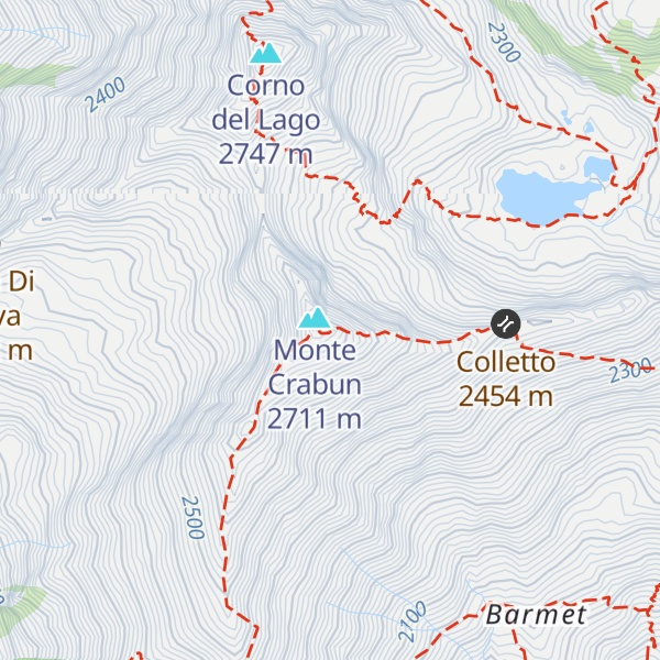Map of Bivacco Crabun