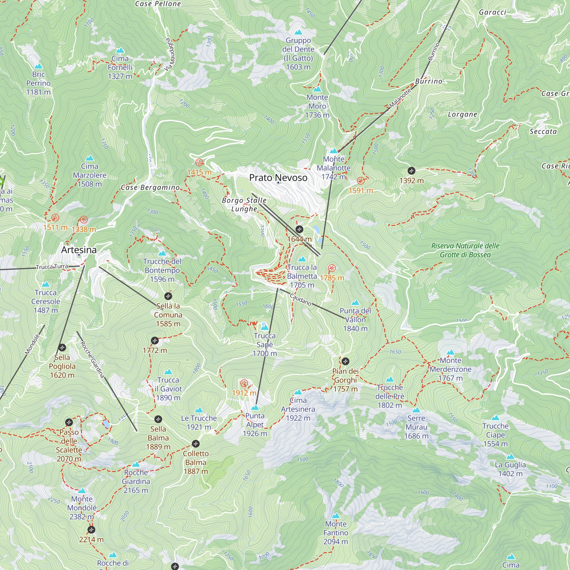 Baita del Verde map