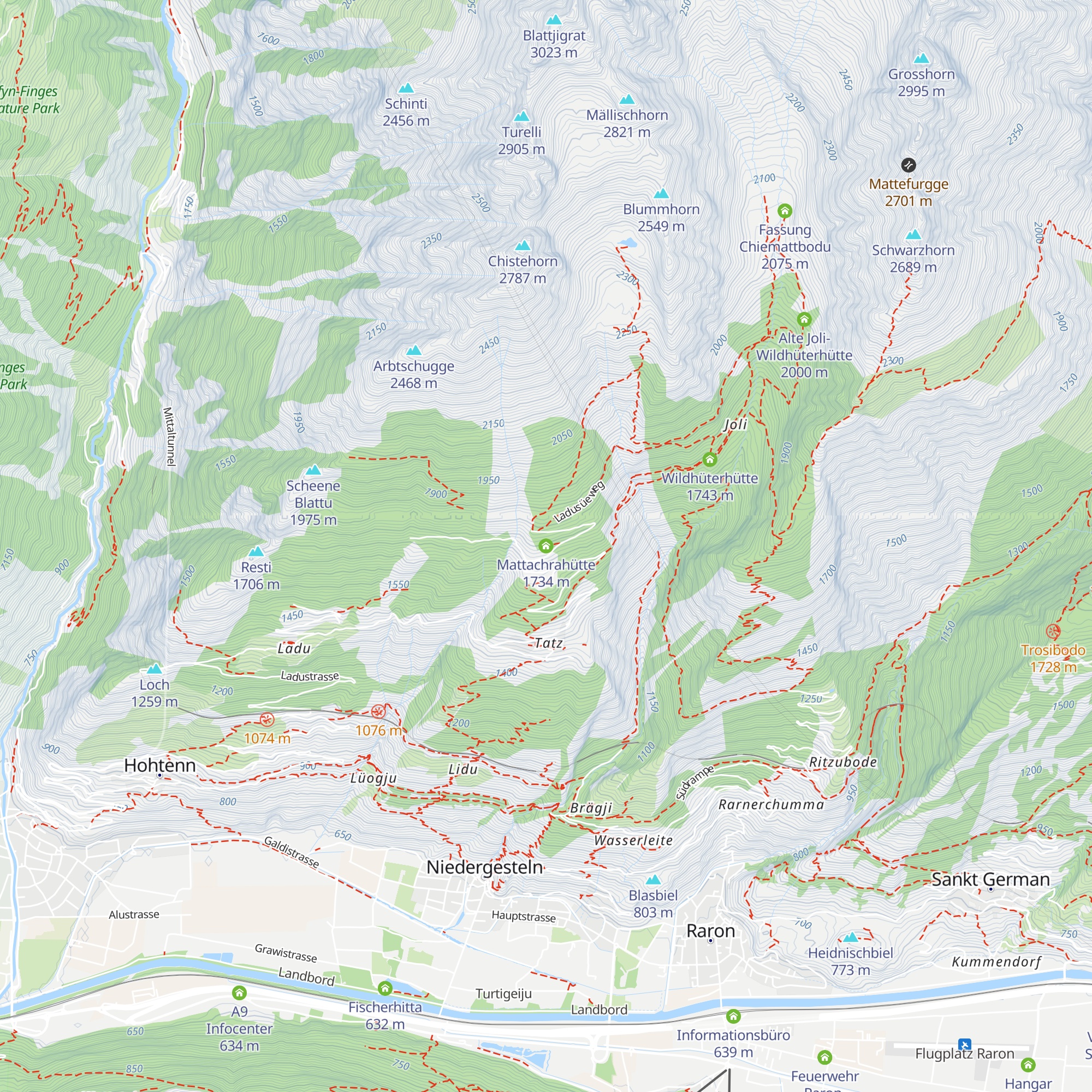 Mattachrahütte map