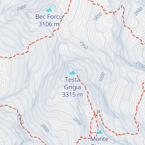 Map of Testa Grigia