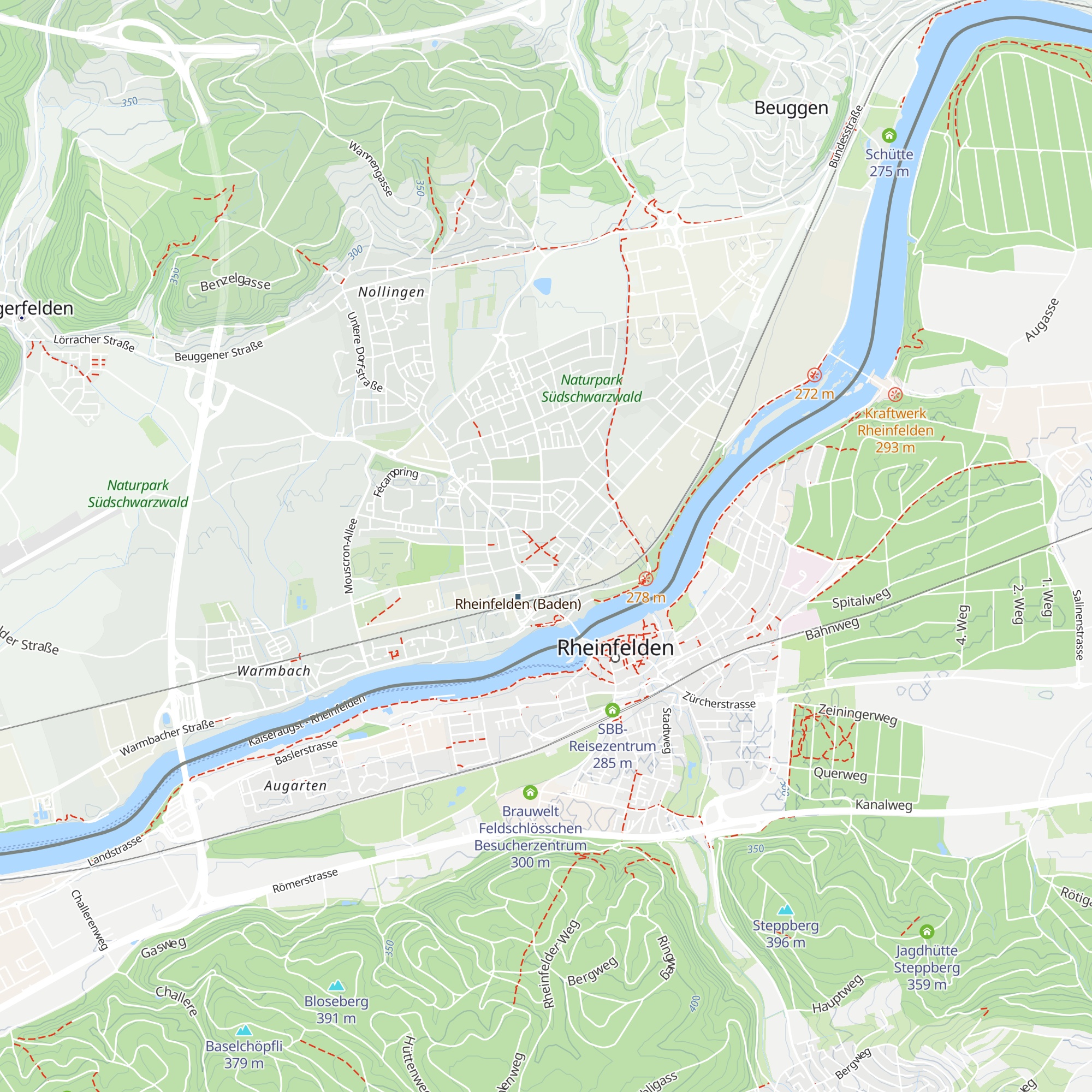 Tourist-Info Rheinfelden (Baden) map