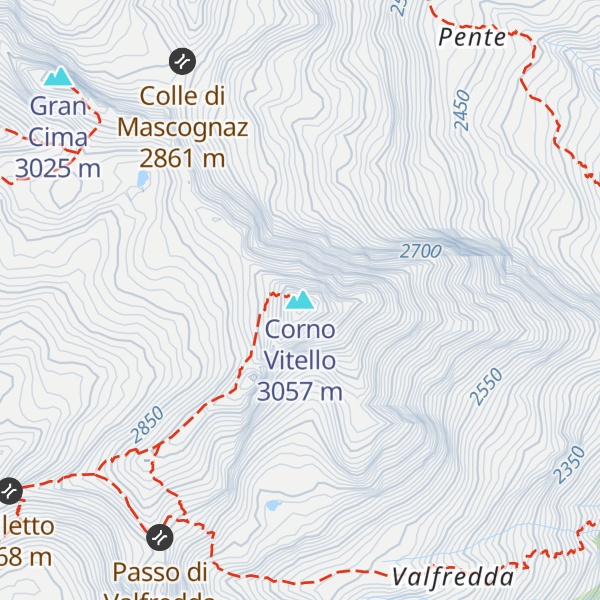 Map of Corno Vitello