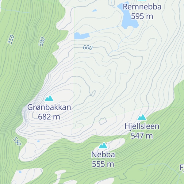 Map of Husfjellnebba