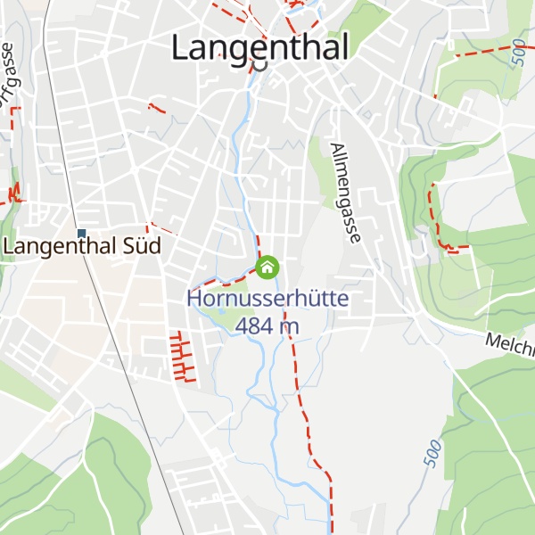 Map of Hornusserhütte