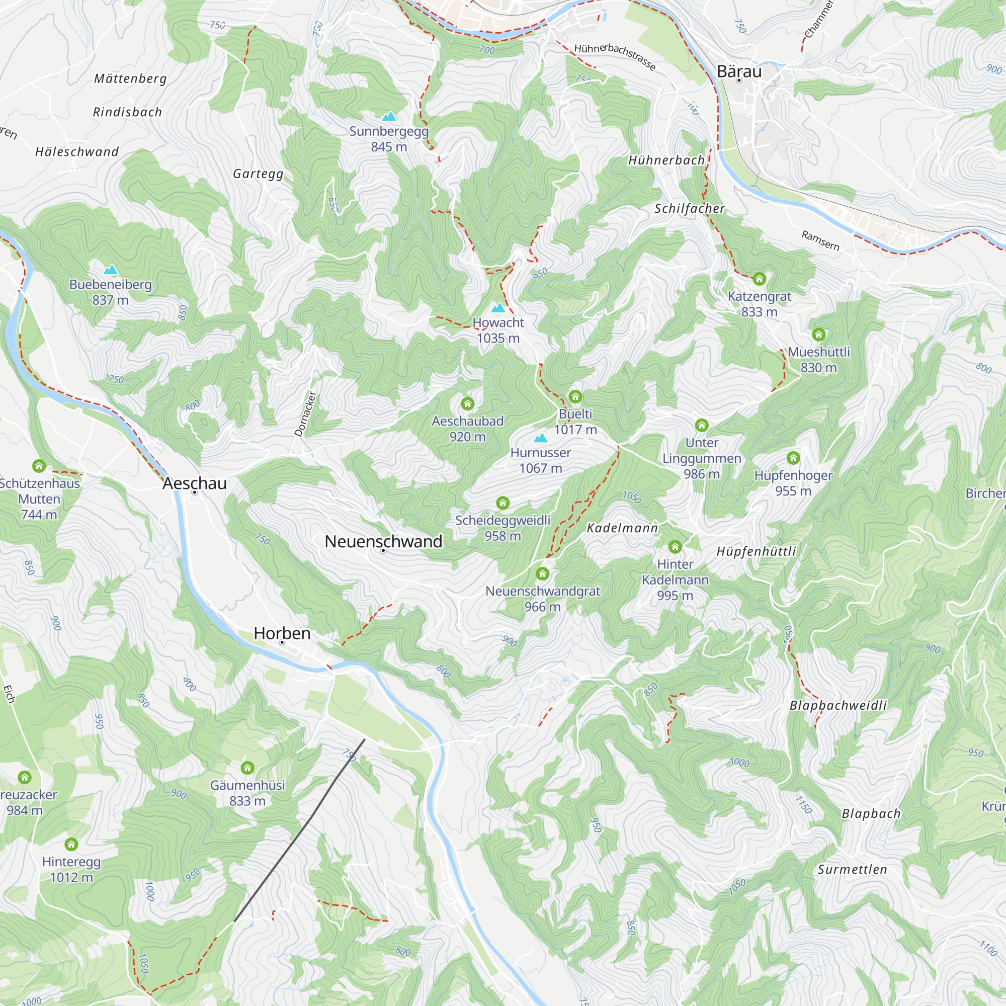 Scheideggweidli map