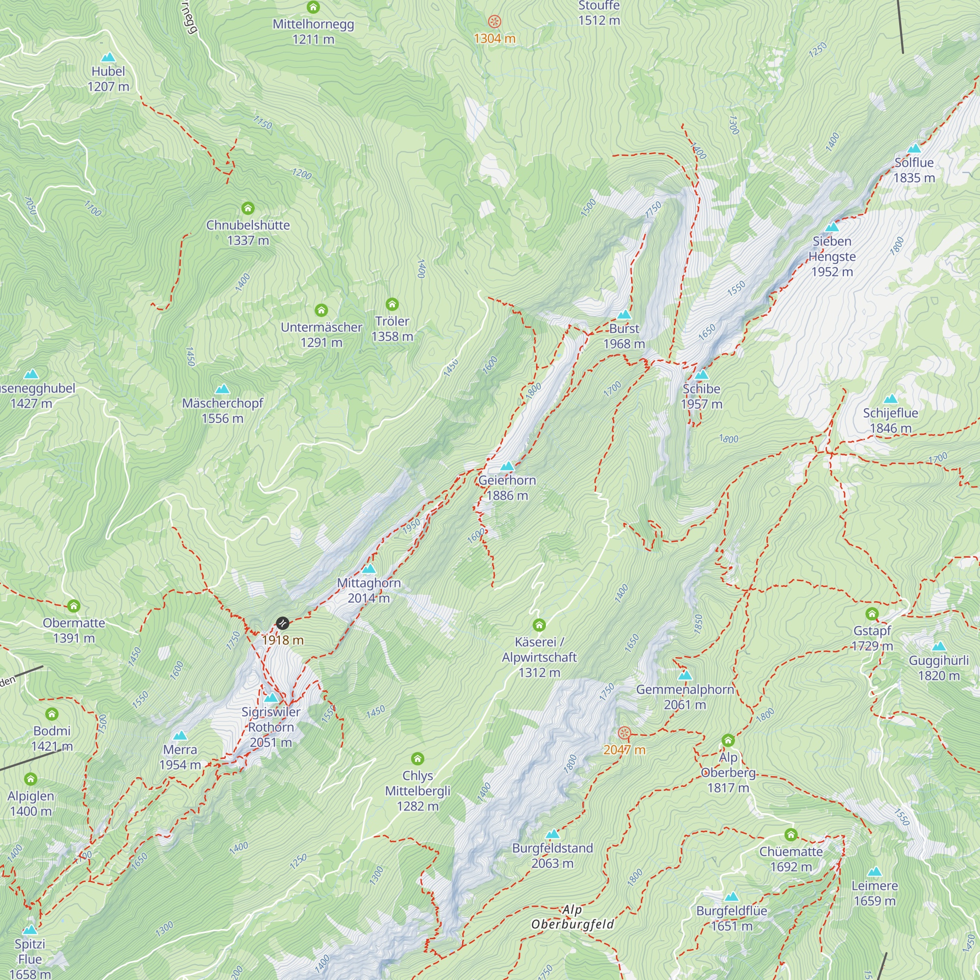 Schäferhüttli 1769 map