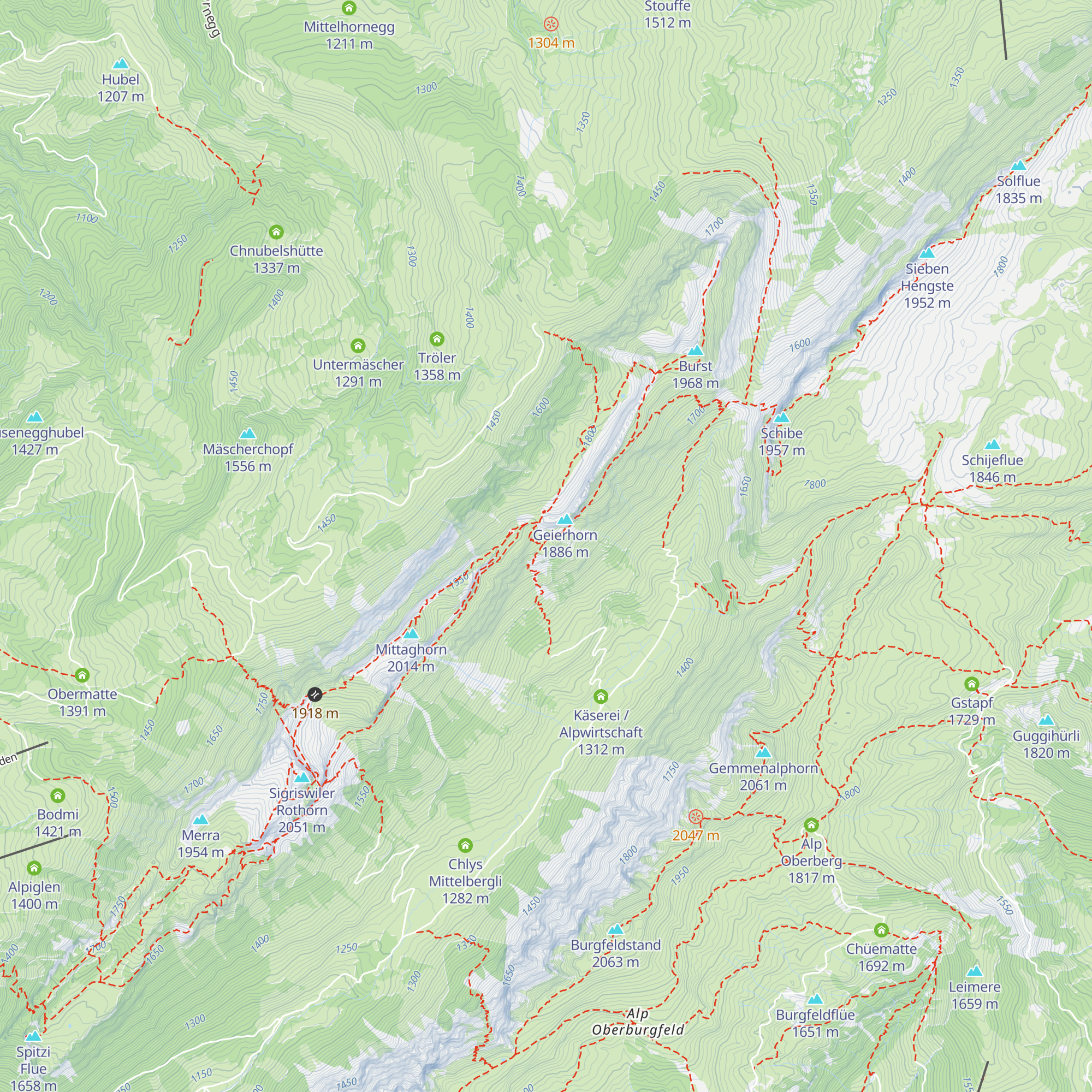 Schäferhüttli 1769 map