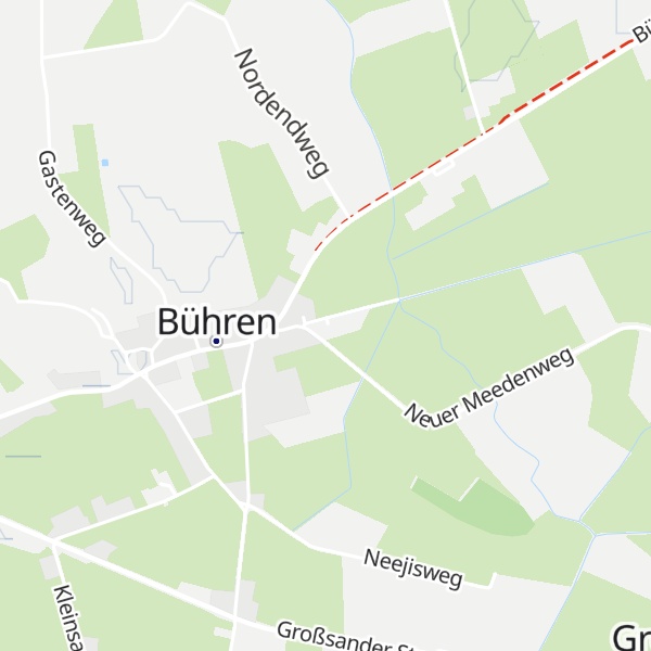 Map of Schutzhütte Dorfplatz Bühren