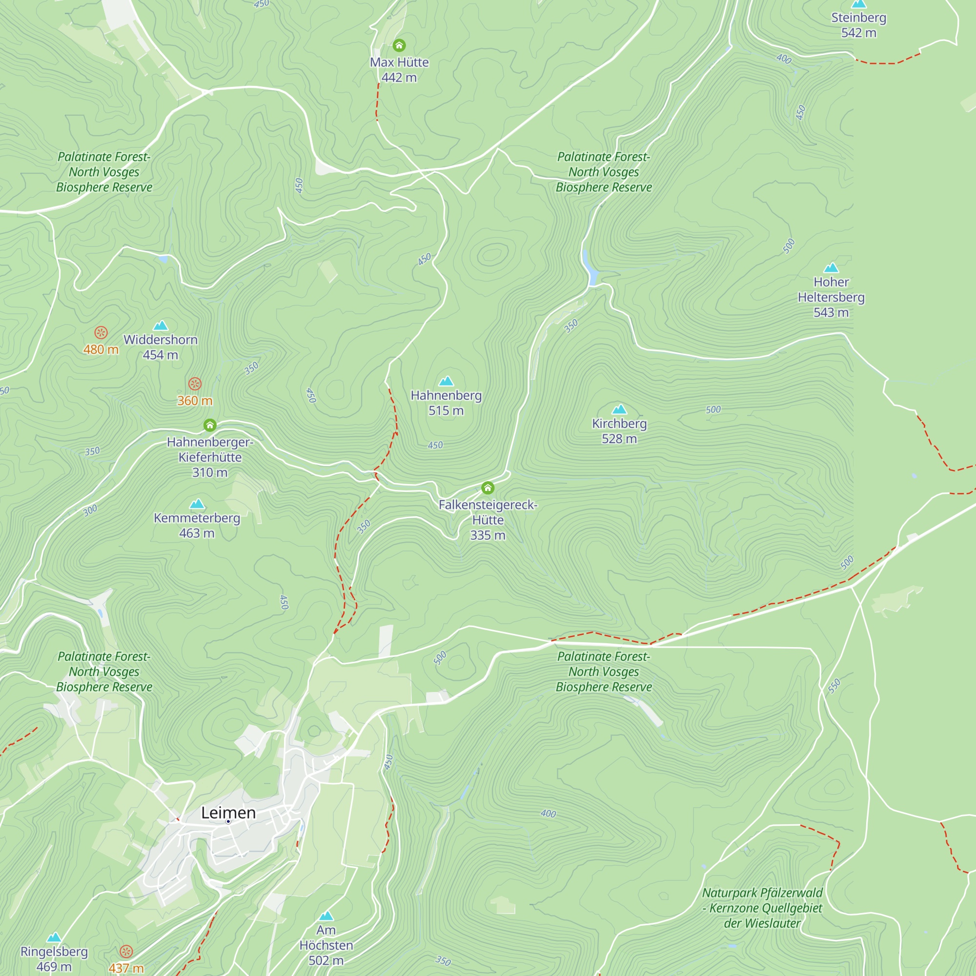 Falkensteigereck-Hütte map