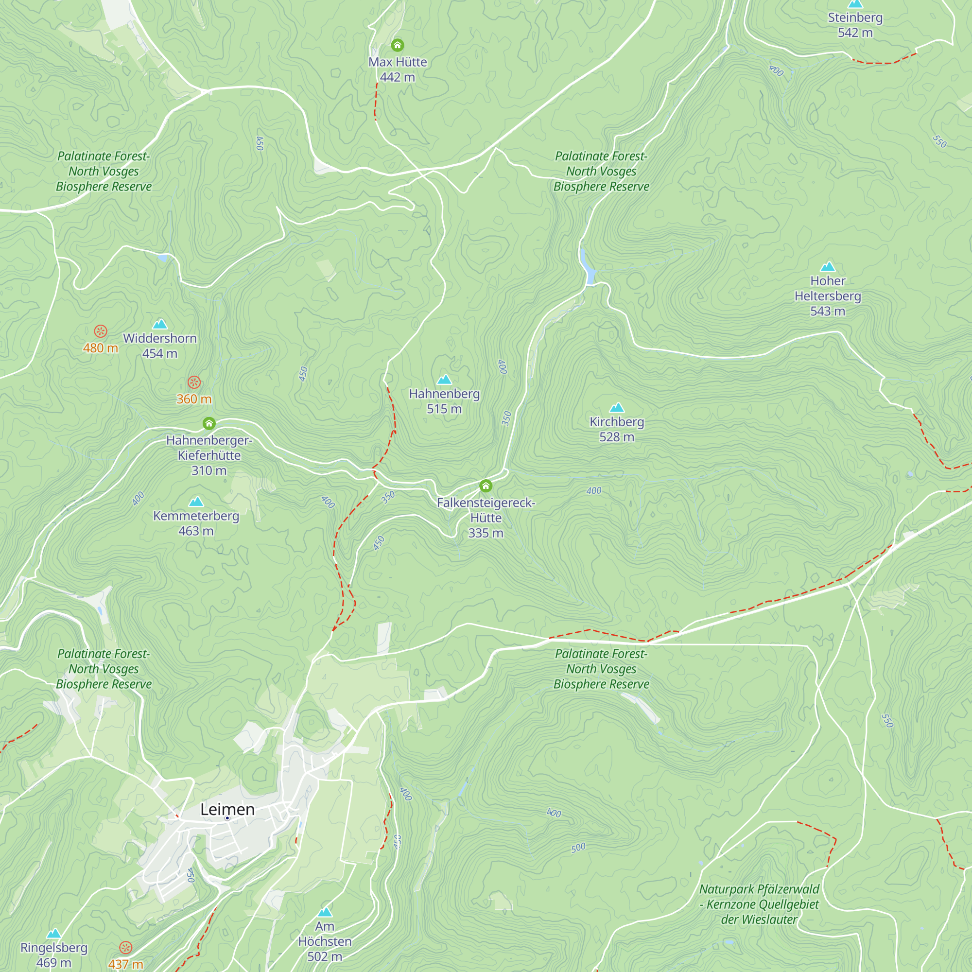 Falkensteigereck-Hütte map