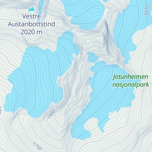 Map of Søre Austanbottstind