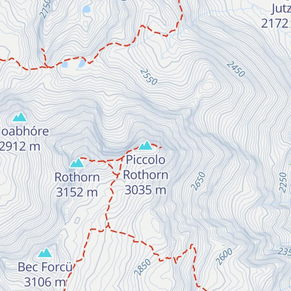 Map of Piccolo Rothorn